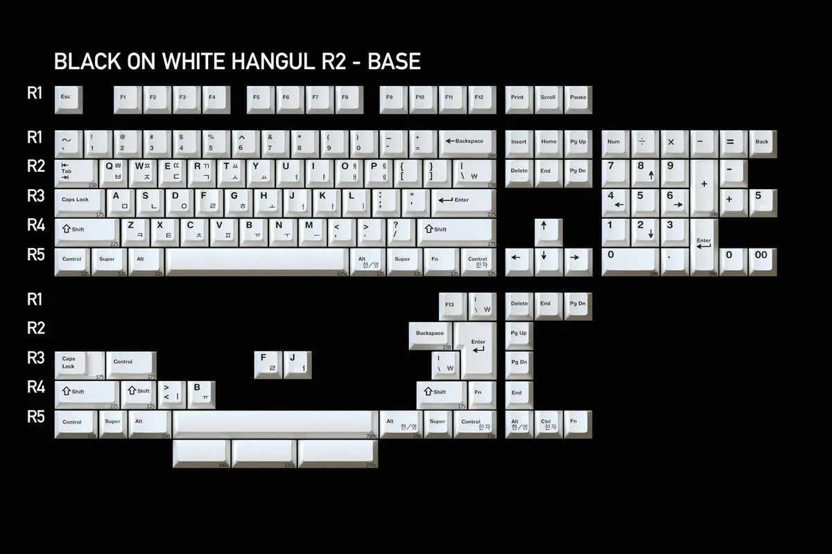 [ Instock ] GMK CYL WOB & BOW Hangul R2